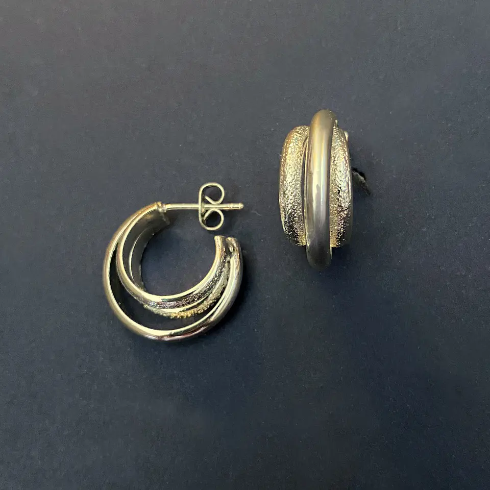 AROS ARGOLLA TRIPLE | BAÑO ORO 2