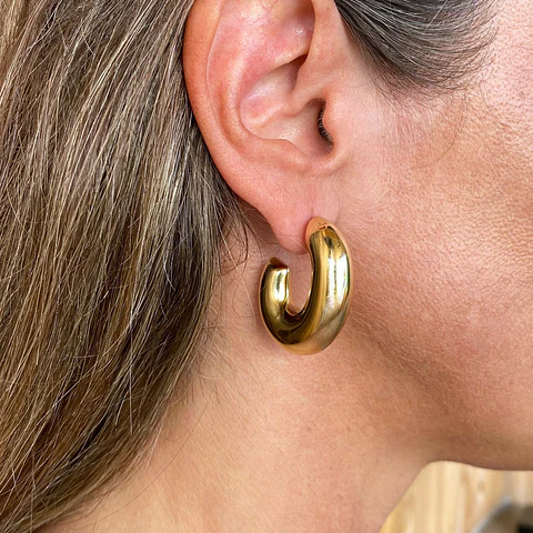 AROS ARGOLLA ÓVALO | BAÑO ORO Y BAÑO PLATA