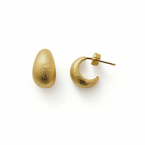 AROS ARGOLLA LUNA | BAÑO ORO Y BAÑO PLATA