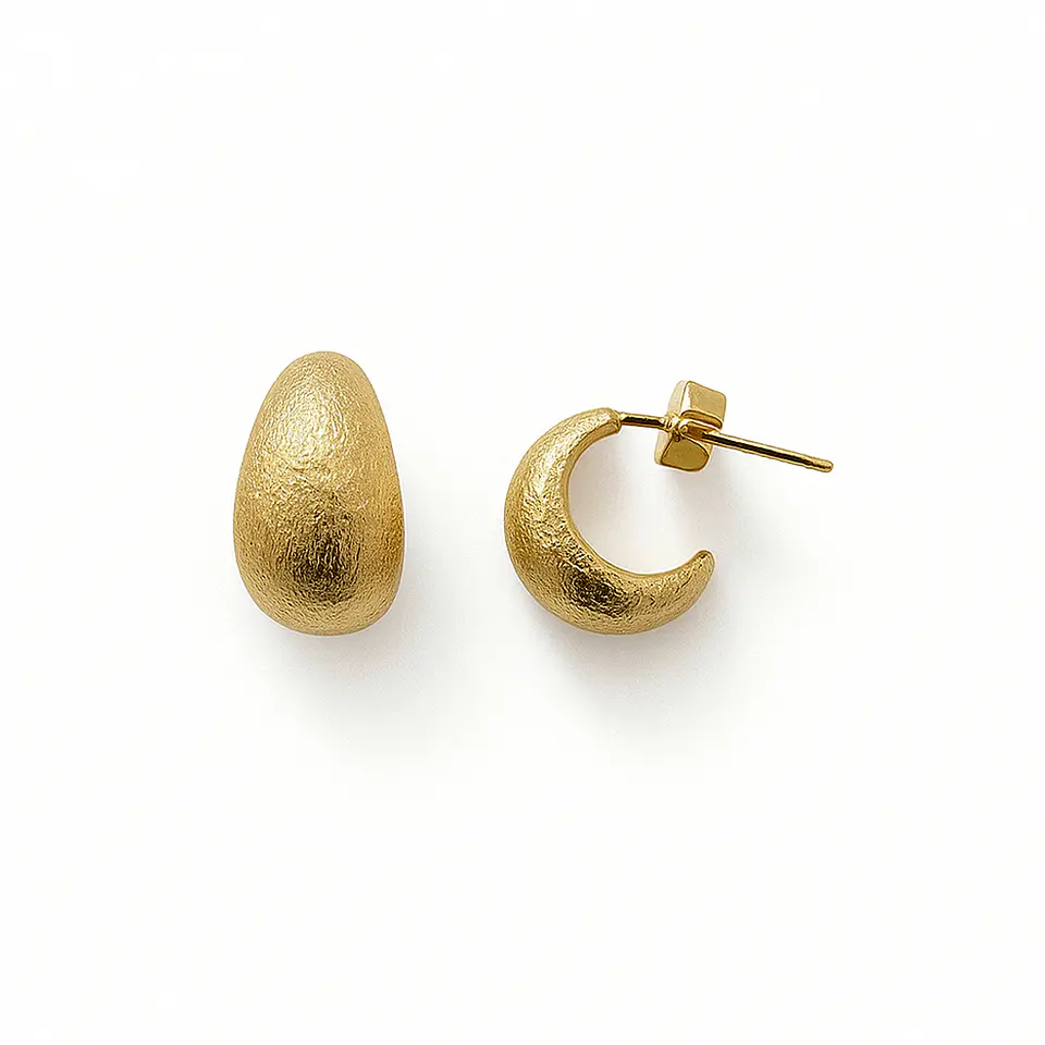AROS ARGOLLA LUNA | BAÑO ORO Y BAÑO PLATA 2