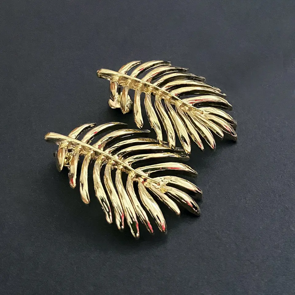 AROS HOJA MAXI | BAÑO ORO 1