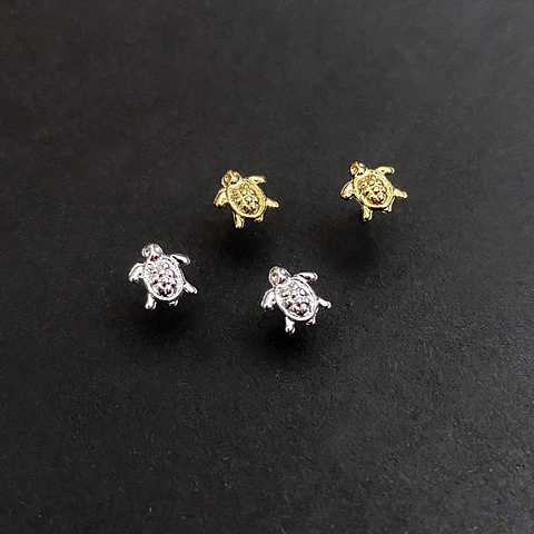 AROS TORTUGA | BAÑO ORO Y BAÑO PLATA