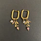 AROS ARGOLLA DIJES ROSADOS | BAÑO ORO - Miniatura 2