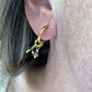 AROS ARGOLLA DIJES NEGROS | BAÑO ORO - Miniatura 2