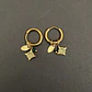 AROS ARGOLLA DIJES CRUZ | BAÑO ORO - Miniatura 2