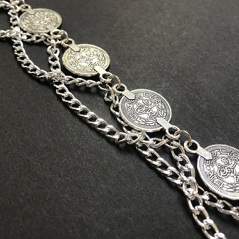 TOBILLERA MONEDAS | SILVER