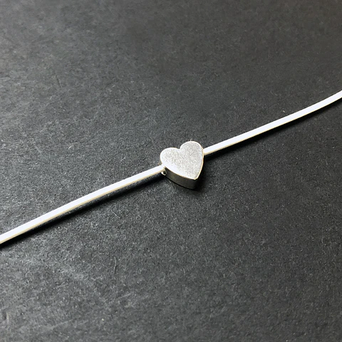 TOBILLERA CORDÓN CORAZÓN | SILVER