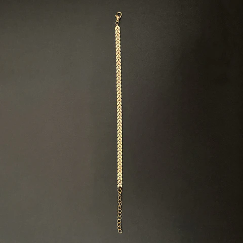 TOBILLERA HOJITAS | GOLD
