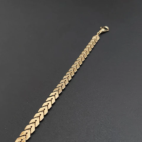 TOBILLERA HOJITAS | GOLD