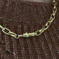 COLLAR CADENA GRUESA CONECTOR GOTA | ENCHAPE ORO - Miniatura 4