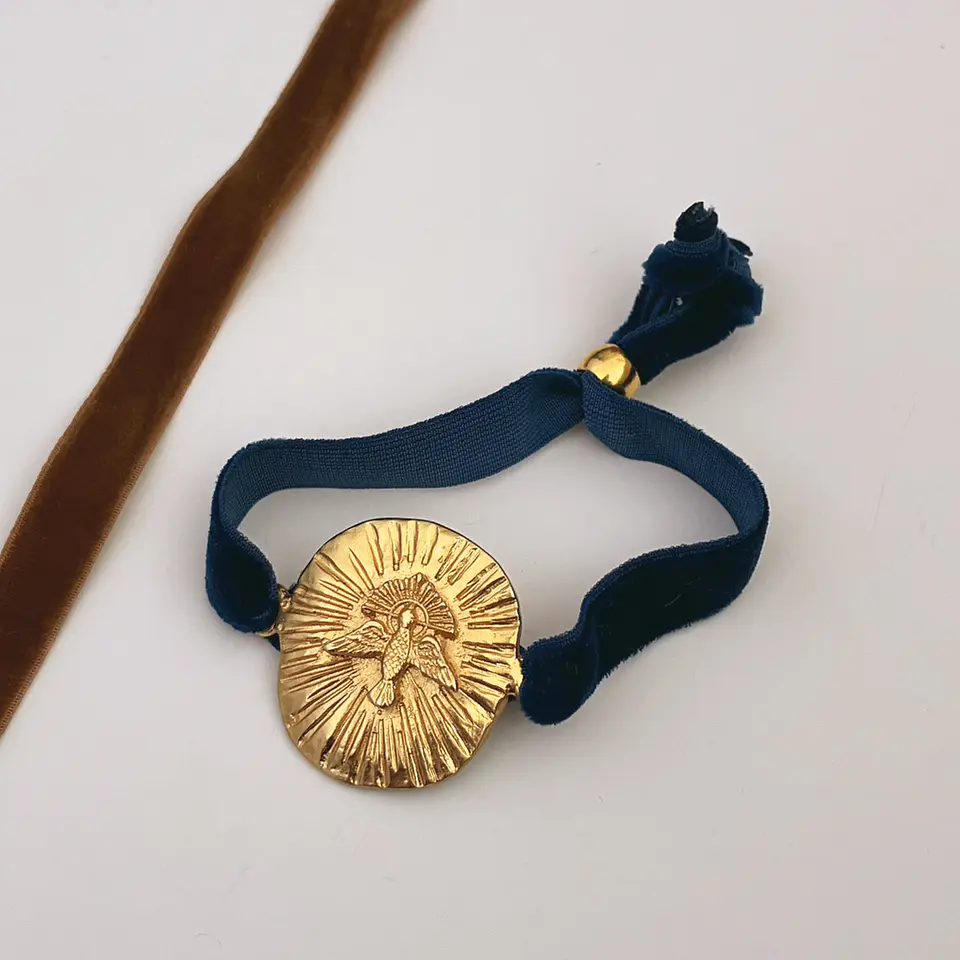 PULSERAS VELVET ESPÍRITU SANTO | ENCHAPE ORO Y ENCHAPE PLATA 4