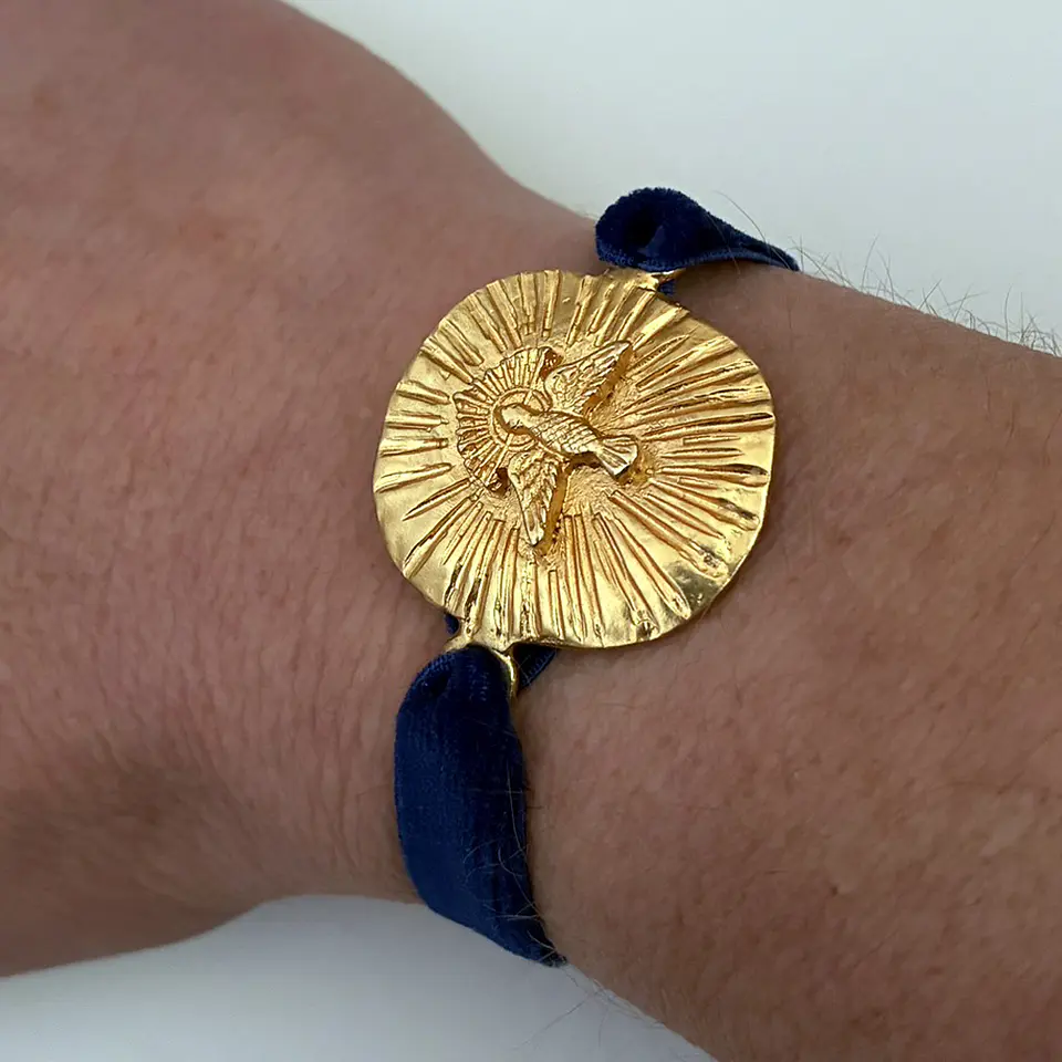 PULSERAS VELVET ESPÍRITU SANTO | ENCHAPE ORO Y ENCHAPE PLATA 3