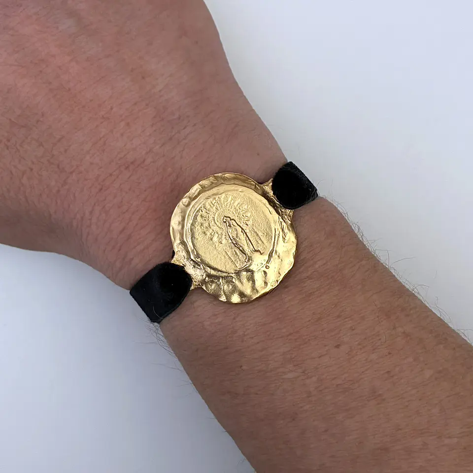 PULSERAS VELVET VIRGEN DEL PILAR | ENCHAPE ORO Y ENCHAPE PLATA 2