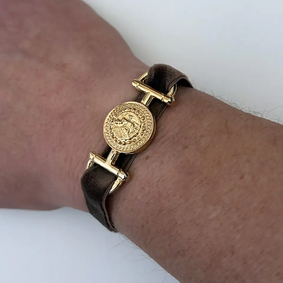 PULSERAS VELVET VIRGEN DEL CARMEN | ENCHAPE ORO Y ENCHAPE PLATA 2