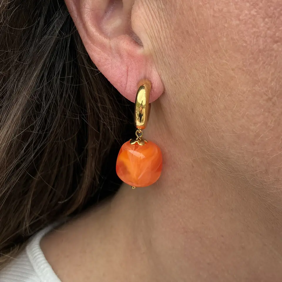 AROS ARGOLLA PISTILO | RESINA ENCHAPE ORO 10