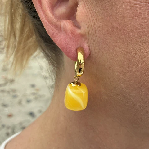 AROS ARGOLLA PISTILO | RESINA ENCHAPE ORO