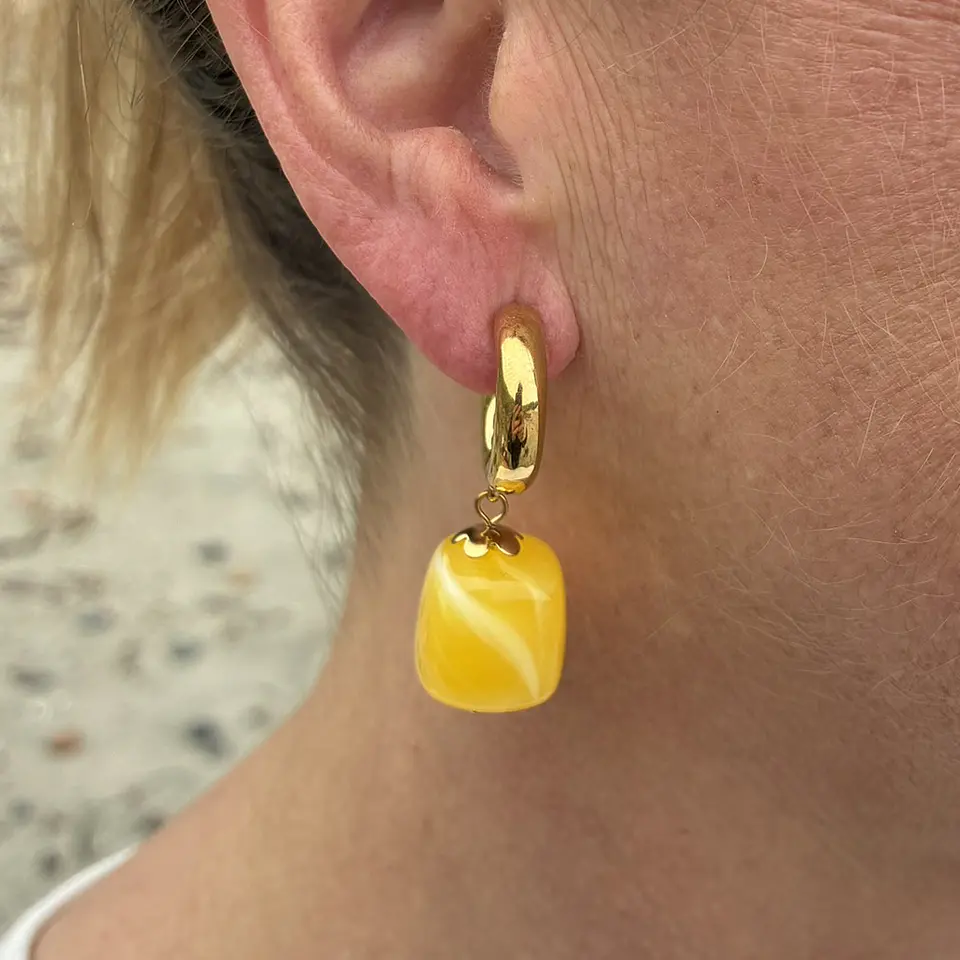 AROS ARGOLLA PISTILO | RESINA ENCHAPE ORO 2