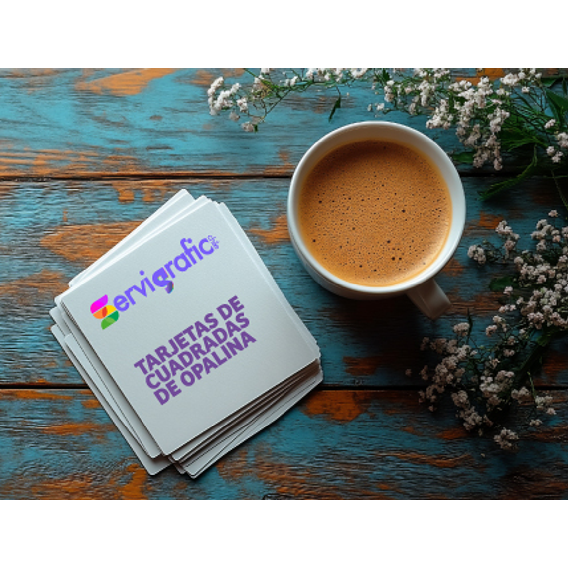 TARJETAS DE OPALINA CUADRADAS (6X6cm.) 1