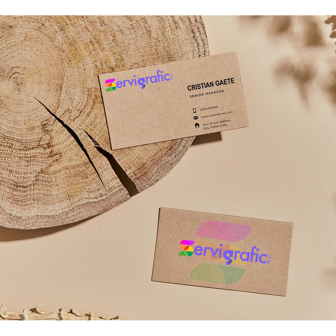 TARJETAS DE VISITA KRAFT (Papel Reciclado) 1