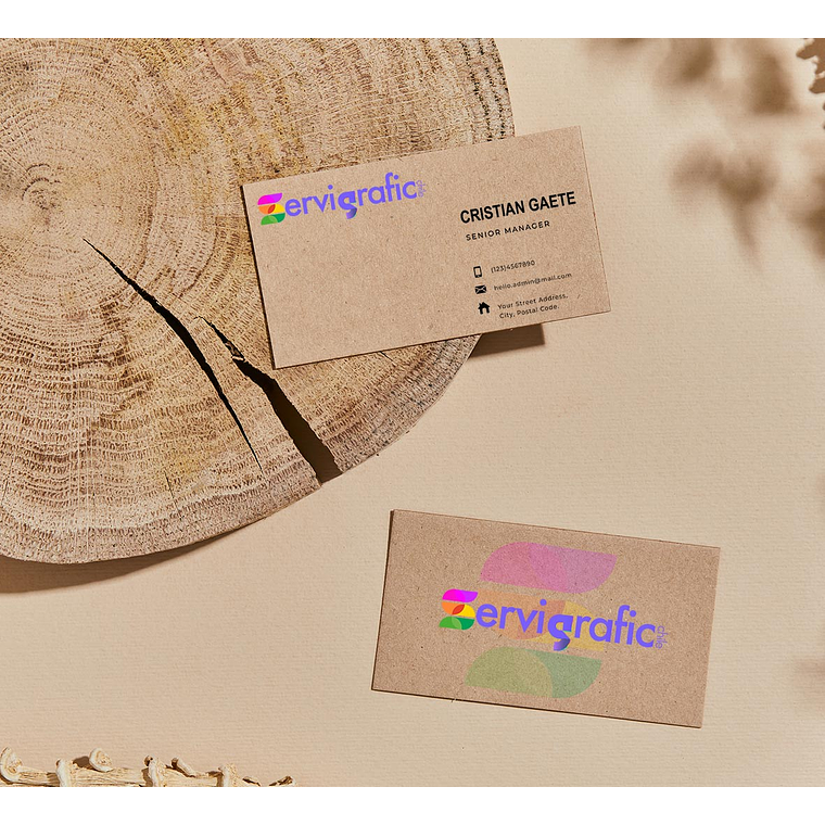 TARJETAS DE VISITA KRAFT (Papel Reciclado) 1