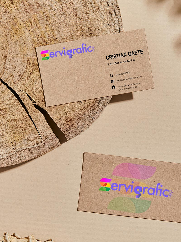 TARJETAS DE VISITA KRAFT (Papel Reciclado) 1