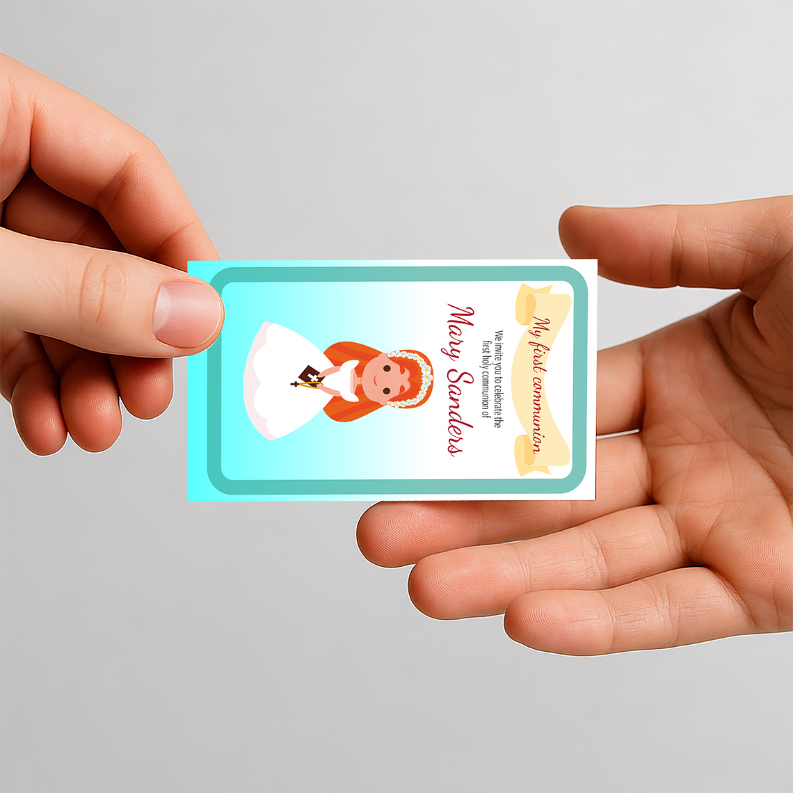 INVITACION Y RECUERDO PEQUEÑA (9X5,5 CM.) 1