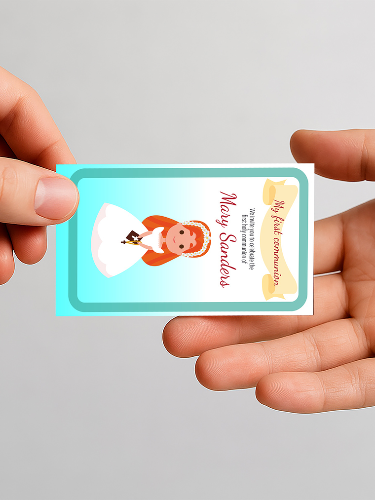 INVITACION Y RECUERDO PEQUEÑA (9X5,5 CM.) 1