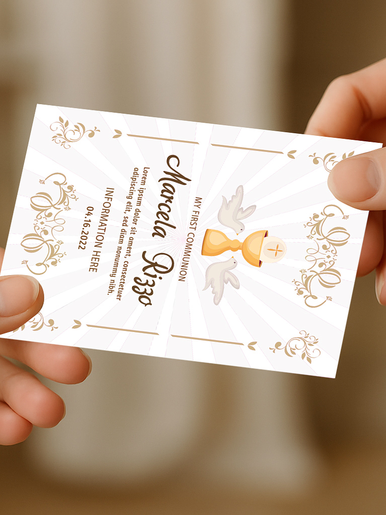 INVITACION Y RECUERDO MEDIANA 10X15 CM.) 2