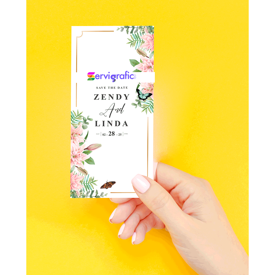 INVITACION Y RECUERDO GRANDE (10X21 CM.) 2