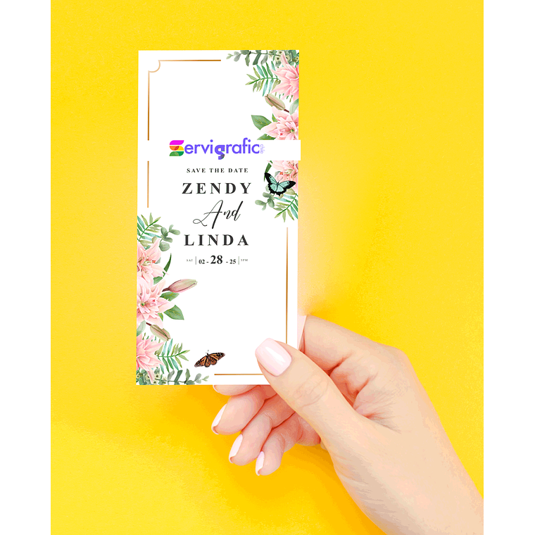 INVITACION Y RECUERDO GRANDE (10X21 CM.) 2