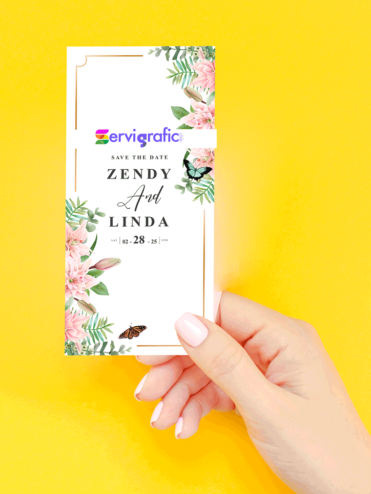 INVITACION Y RECUERDO GRANDE (10X21 CM.) 2