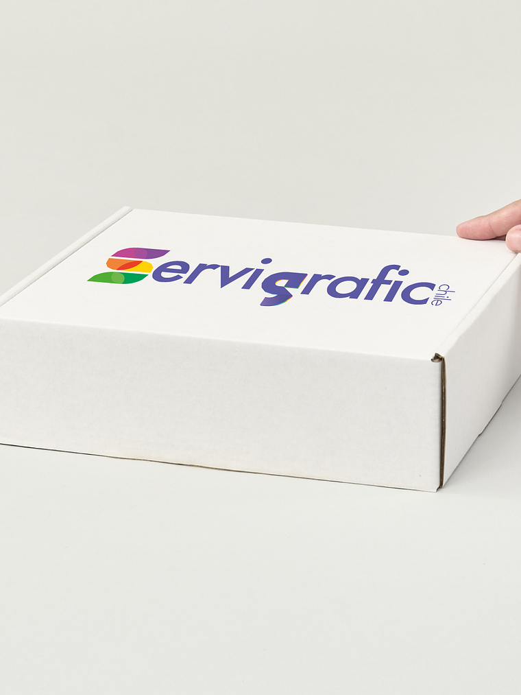 CAJA AUTOARMABLE 25X20X7 BLANCA 1