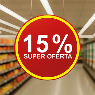 CARTEL COLGANTE CIRCULAR