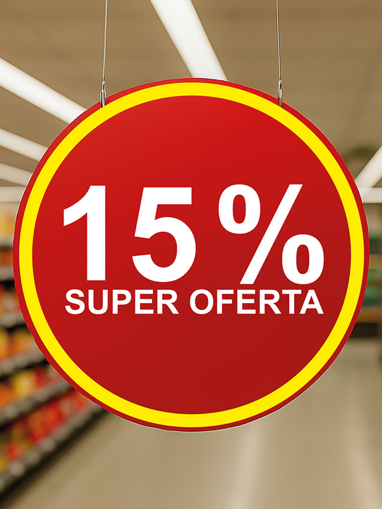 CARTEL COLGANTE CIRCULAR 1