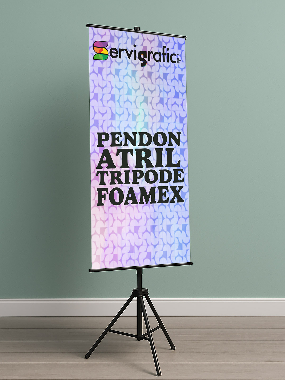 PENDÓN ATRIL TRIPODE FOAMEX 1