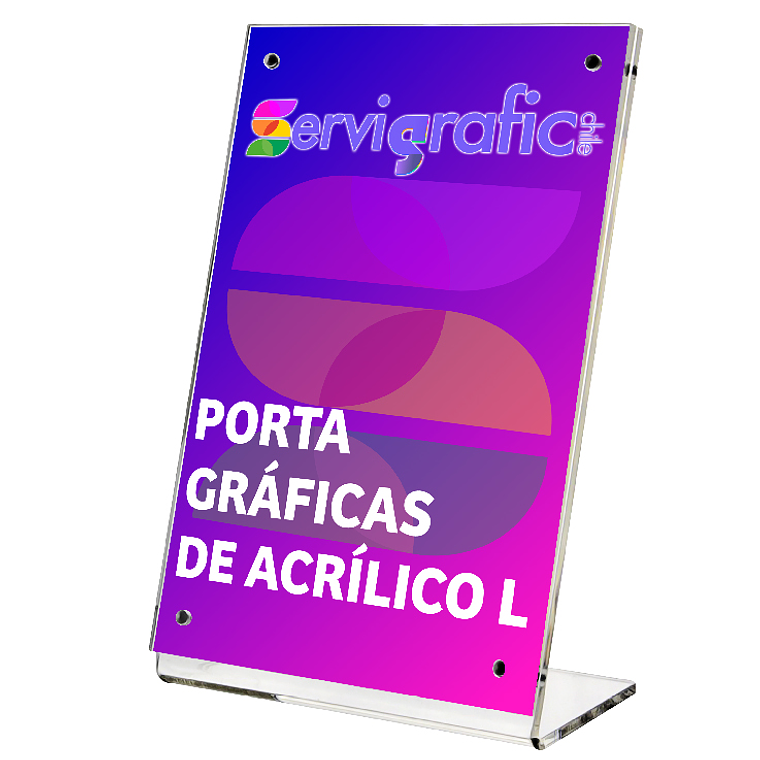 PORTAGRÁFICAS DE ACRÍLICO MODELO L 1