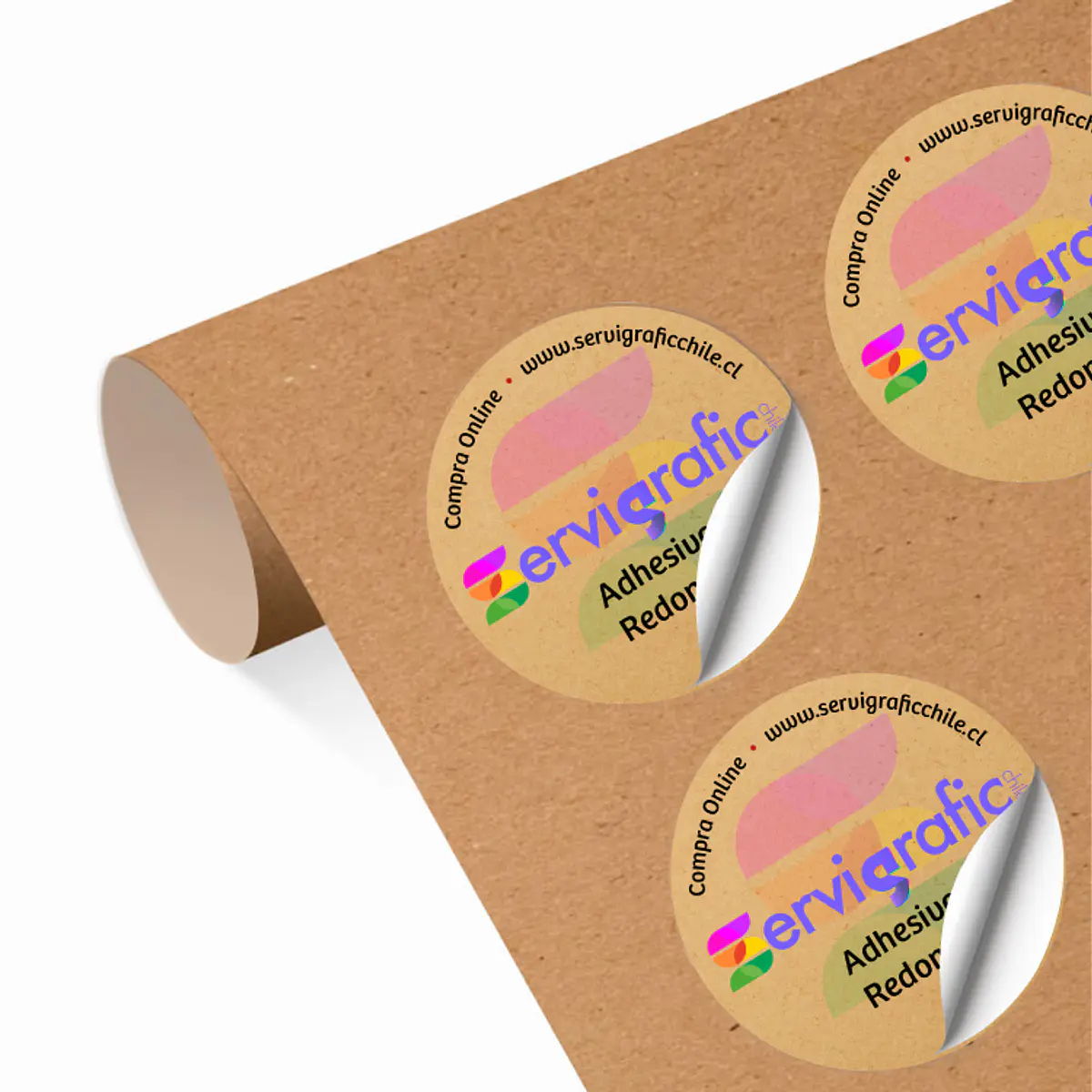 STICKERS KRAFT CIRCULARES