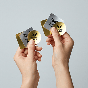 STICKERS METALIZADOS CIRCULARES