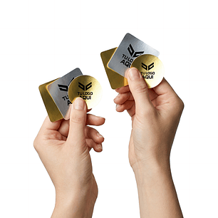 STICKERS METALIZADOS CUADRADOS