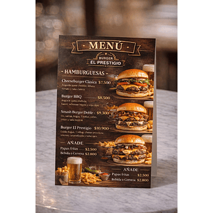 MENU PLASTIFICADO (CARTA o A4)