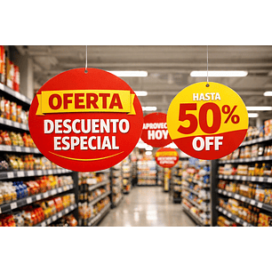 CARTEL COLGANTE CIRCULAR