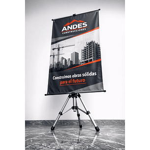 PENDÓN ATRIL TRIPODE TELA PVC