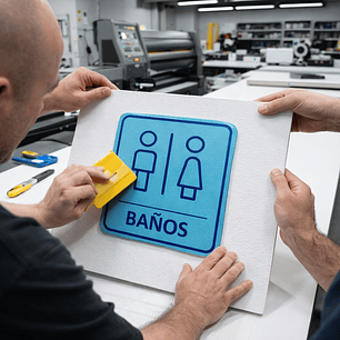 SEÑALÉTICA BAÑOS / ÁREAS COMUNES (20×10 cm)