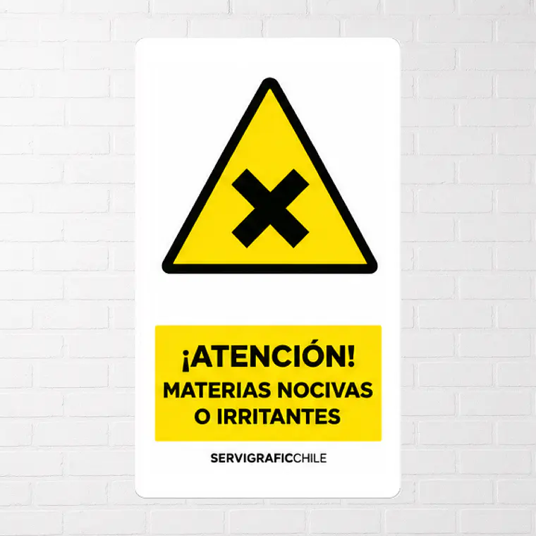 Señalética Atención Materias Nocivas o Irritantes 1
