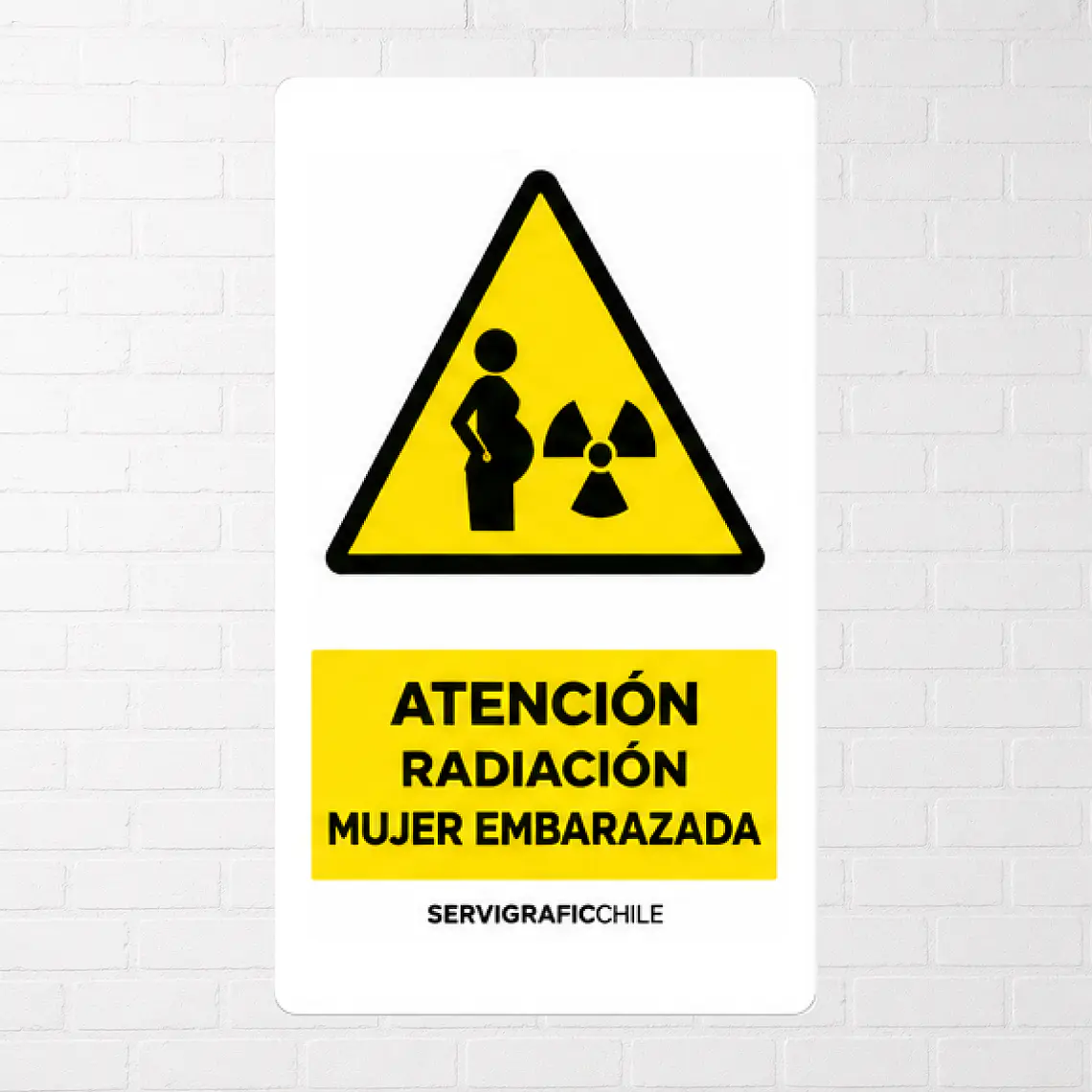 Señalética Atención Radiación Mujer Embarazada 1