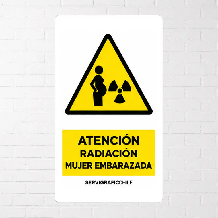 Señalética Atención Radiación Mujer Embarazada 1