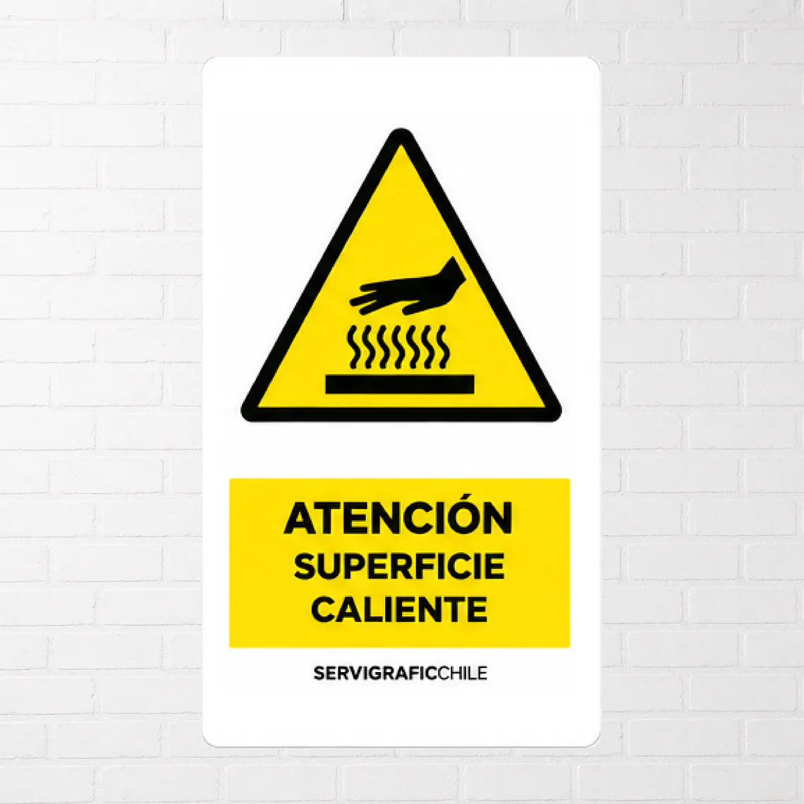 Señalética Atención Superficie Caliente (Modelo B) 1