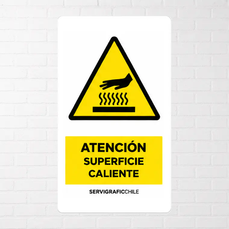 Señalética Atención Superficie Caliente (Modelo B) 1