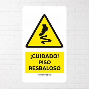 Señalética Cuidado Piso Resbaloso