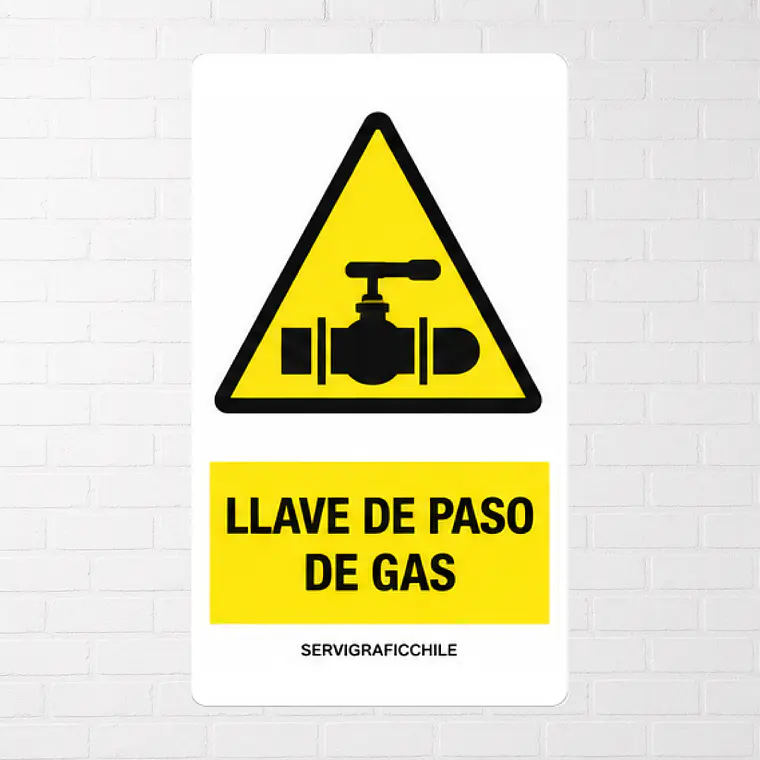 Señalética Llave de Paso de Gas 1
